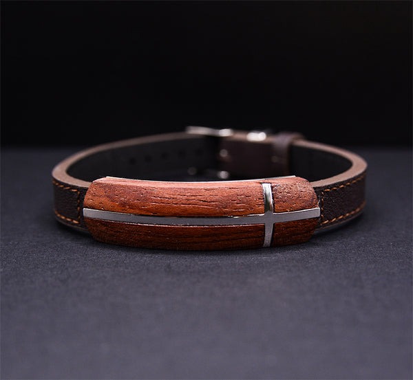 Rosewood Premium Leather Bracelet For Men