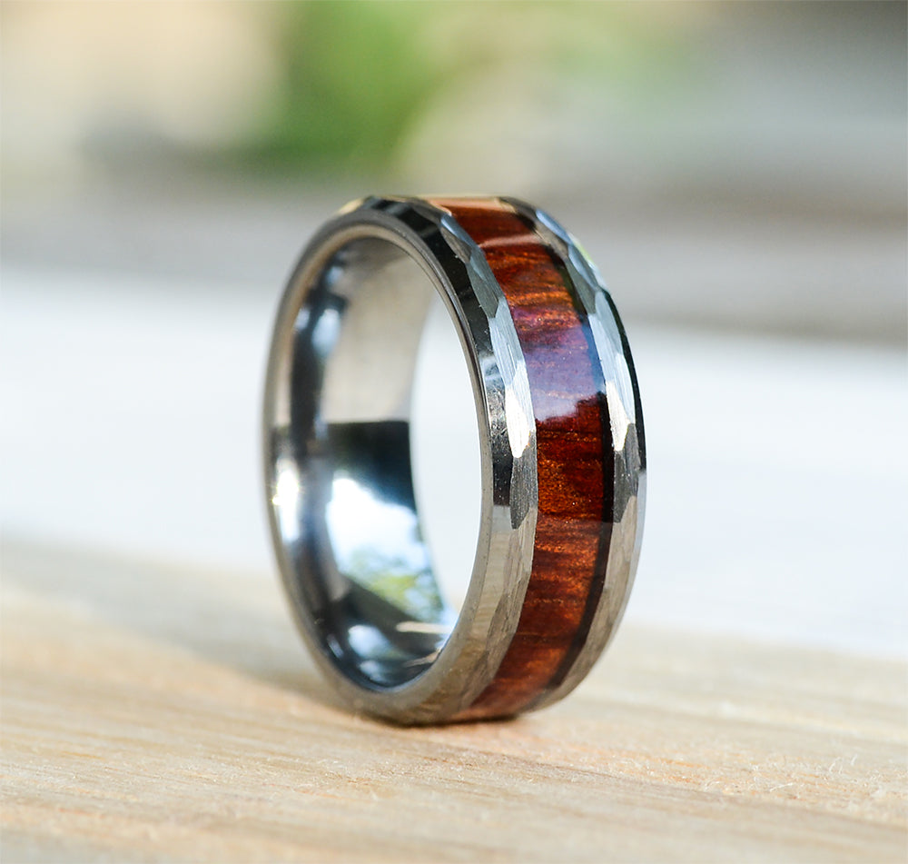Wooden Ring, Couple Rings, Tungsten Carbide Ring, Mens Ring, Mens Wedding  Band, Wood Wedding Band, Wood Ring for Men, Wedding Band set