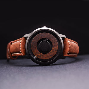 Wooden Watch: Cosmos Minimalist Wood Dial Scaleless Magnetic Wood Watch