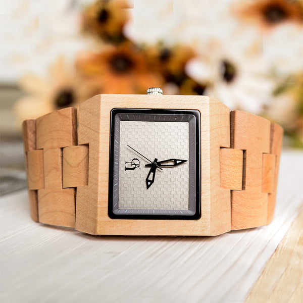 UXD His and Hers Matching Wood Watches - Couples Wood Watch Set