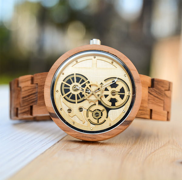 WoodCore Skeleton Wooden Watches