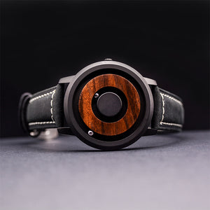 Watches For Men: Cosmos Minimalist Dark Wood Dial Magnetic Wooden Watch | Urban Designer