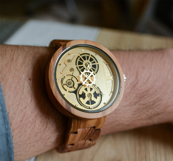 WoodCore Skeleton Wooden Watches