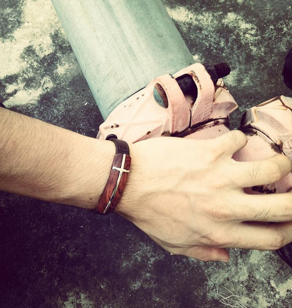 Rosewood Premium Leather Bracelet For Men