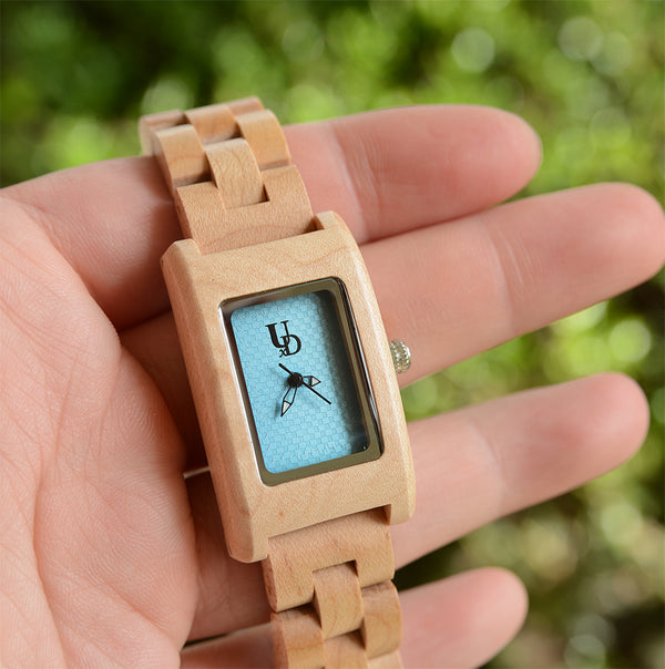 UXD His and Hers Matching Wood Watches - Couples Wood Watch Set