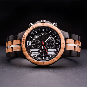 Personalized Gift For Men, Round Wooden Watch, Wood Watch Men, Engraved Watch, Wooden Watches for Men, Gifts for father