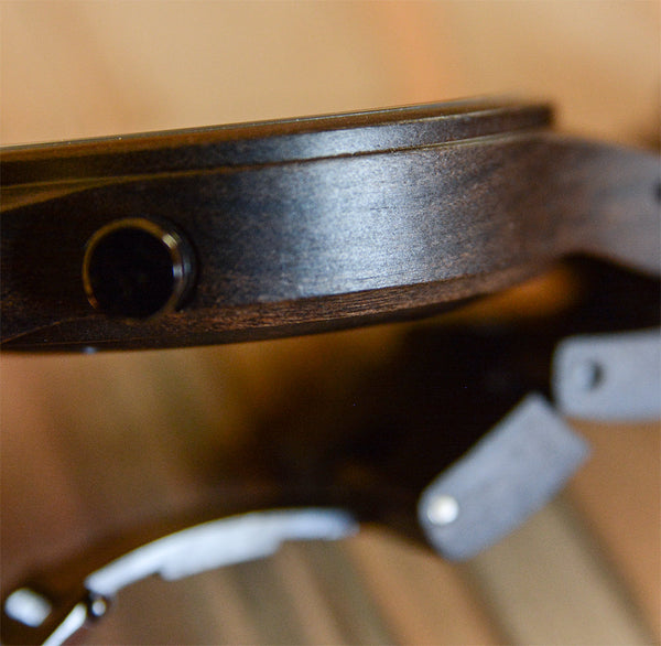 Personalized Gifts for Him: Engraved Dark Wooden Watch