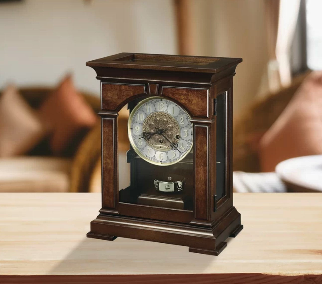 Howard Miller Emporia Mantel Clock 630266, Key-Wound, Single-Chime