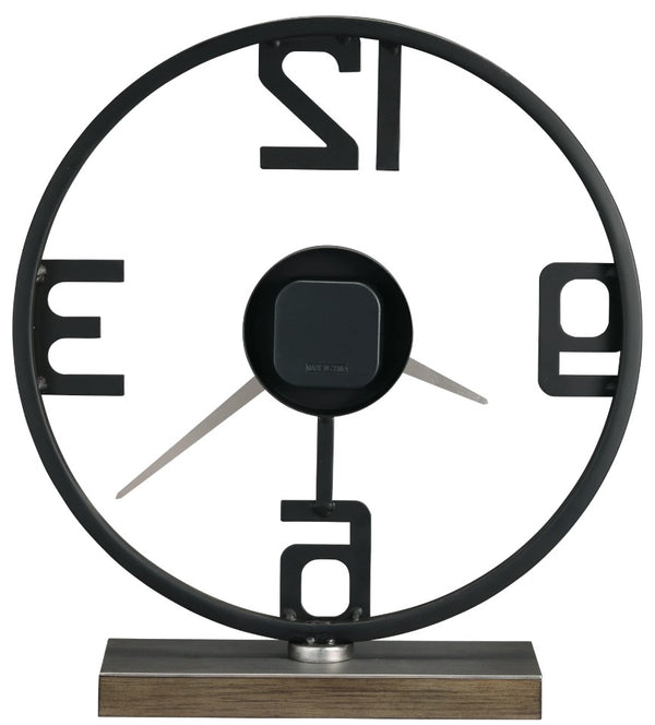 Hollis Metal and Wood Accent Clock