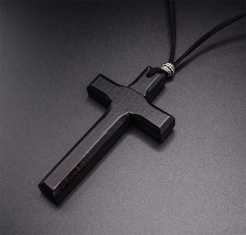 Second Life Marketplace - *JVD* Men's Leather Corded Cross Necklace