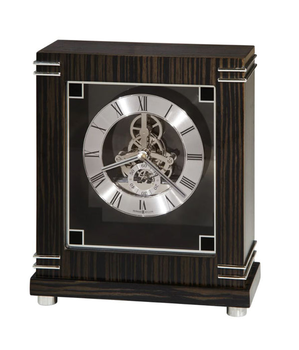 Batavia 9" High Macassar Ebony Mantel Clock