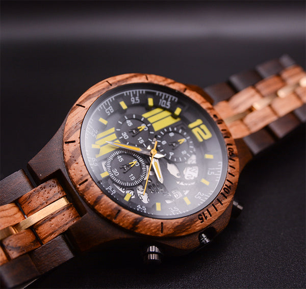 UrbanWood Engraved Chronograph Wooden Watch