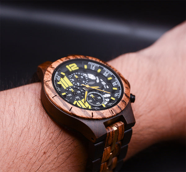 UrbanWood Engraved Chronograph Wooden Watch