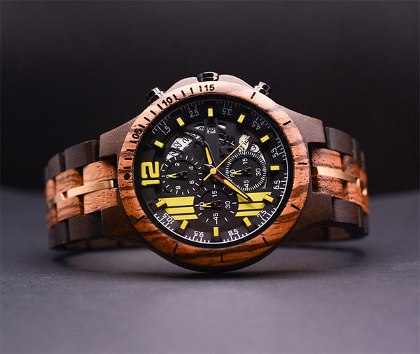 UrbanWood Engraved Chronograph Wooden Watch