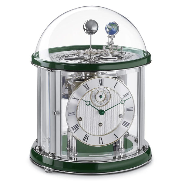 Hermle Tellurium II Nickel Mechanical Clock | Made in Germany