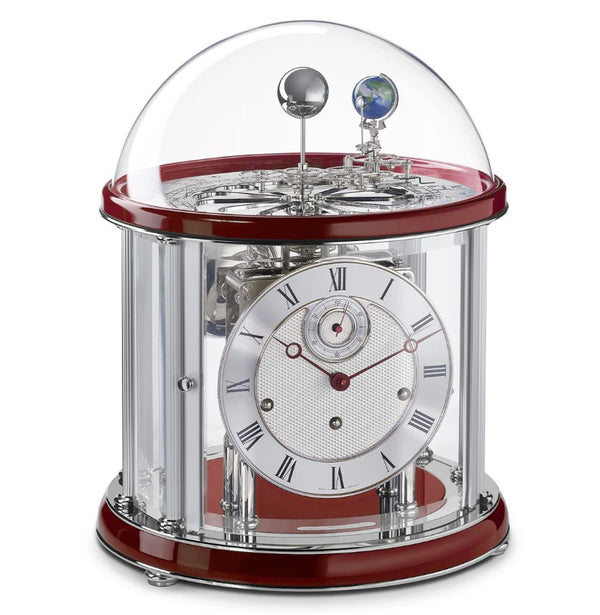 Hermle Tellurium II Nickel Mechanical Clock | Made in Germany