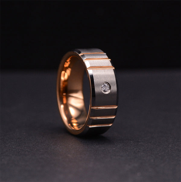 UXD Golden Blaze Tungsten Diamond Ring