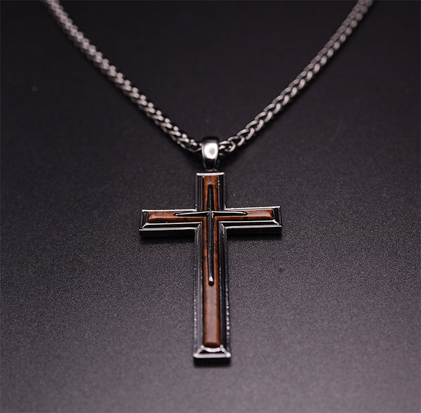 Legacy Timber Wood Cross Necklace