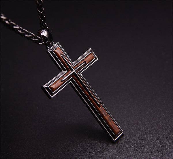 Legacy Timber Wood Cross Necklace
