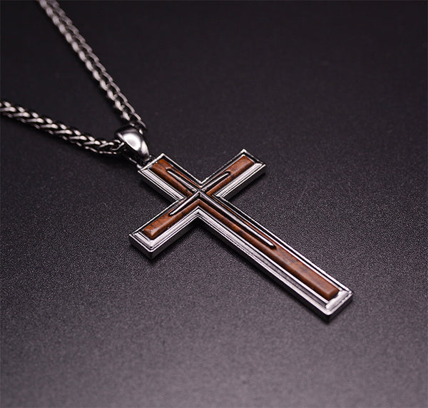 Legacy Timber Wood Cross Necklace