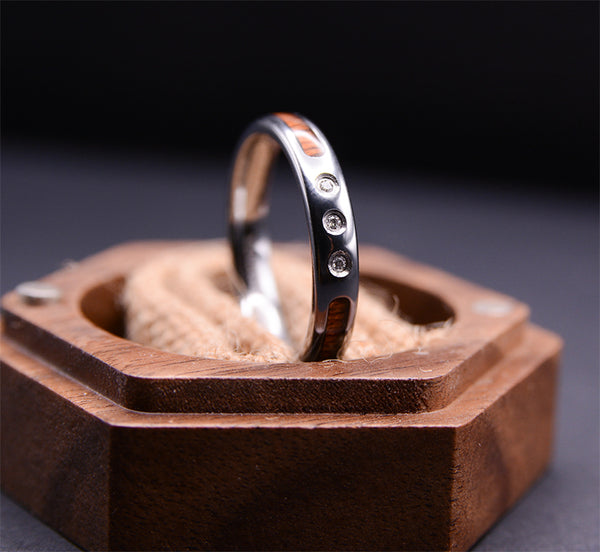 Customize Your Own Diamond Wood Ring