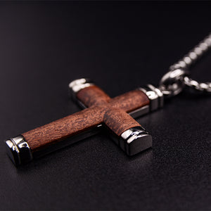 Rosewood Cross Necklace For Men, Mens Cross Necklace: Stylish Symbol of Faith