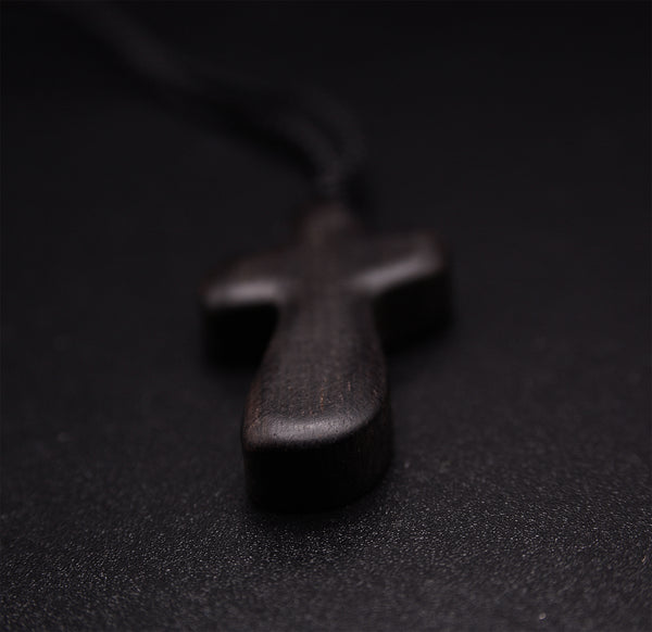 Nightfall Handmade Wooden Cross Necklace