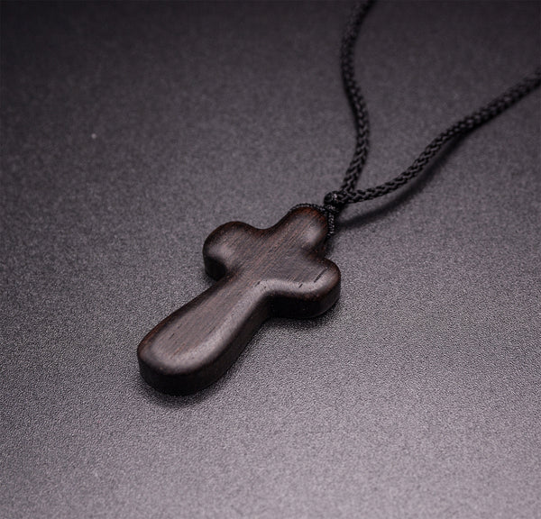 Nightfall Handmade Wooden Cross Necklace