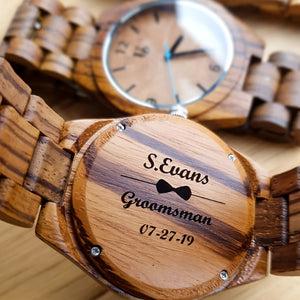 Best groomsmen gift-UD engraved wood watches
