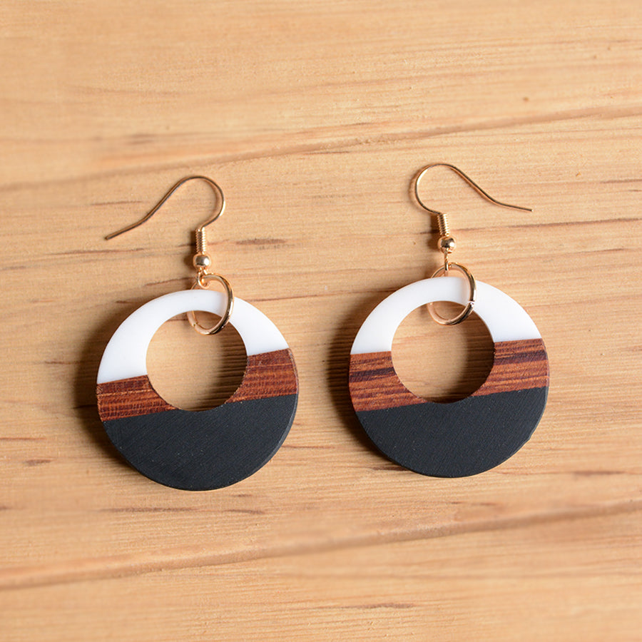 Cocobolo Wood Earrings | #215 | Medium | Rectangle