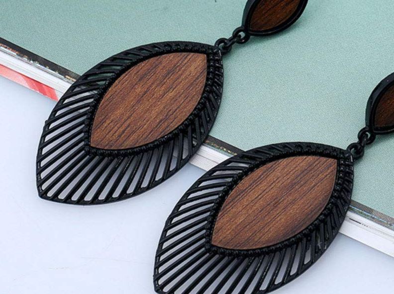 Wooden Earrings for Women - Statement Earrings for Women wood Boho Fashion