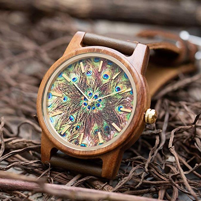 Amazon.com: MII YEW Men's Wooden Watch Natural Olive Wood Round Green  Luminous Dial Display Calendar Week Quartz Movement with Extra Band Links :  Clothing, Shoes & Jewelry