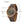 Handmade Unisex Peacock Feather Pattern Casual Leather Wood Watch