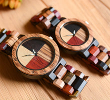 UXD Colorful Angel Matching His And Hers Wood Watches For Couples