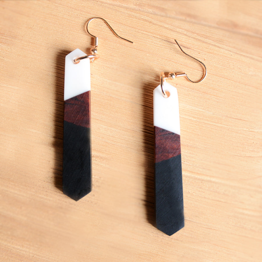 UD Matchstick Wood Earrings Reclaimed Wood Gift for Her
