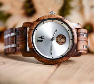 His and Hers Minimalist Wood Watches - Couples Wood Watch Set