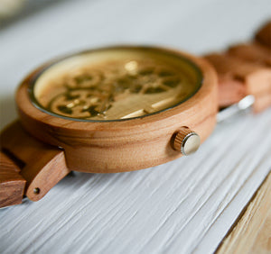 UXD Skeleton Wooden Watches