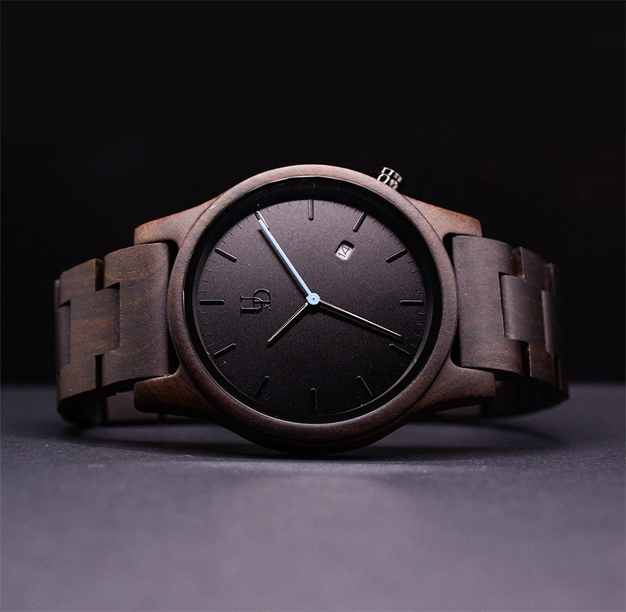 Personalized Gifts For Him Engraved Dark Wooden Watches For Men
