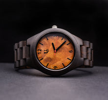 Personalized Gifts For Him Volcano Dark Round Wooden Watches For Men | Urban Designer