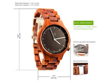 UXD Personalized/Engraved Watch/Natural Red Sandal Round Wood Watch