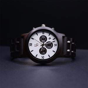 Chronograph Watches: Wood Watches For Men With Wood & Stainless Steel Combined Watch Band | Urban Designer