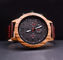  Personalized Gifts For Him:  Chronograph Zebra Wooden Watches For Men With Premium Leather Band | Urban Designer