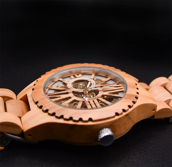 UXD Premium Eco-Friendly Manual Mechanical Wooden Watch