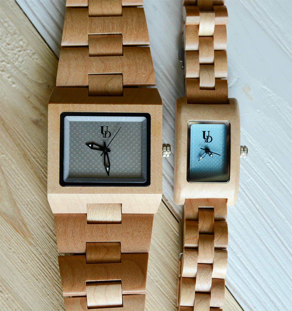Couples Wood Watch Set - His and Hers Matching Wooden Watches I Urban ...