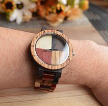 UXD Color Block Wooden Watch For Men