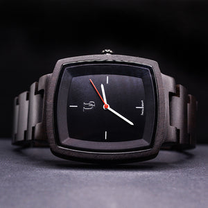 Wood Watches For Men Classic Engraved Swiss Watch In Black | Urban Designer