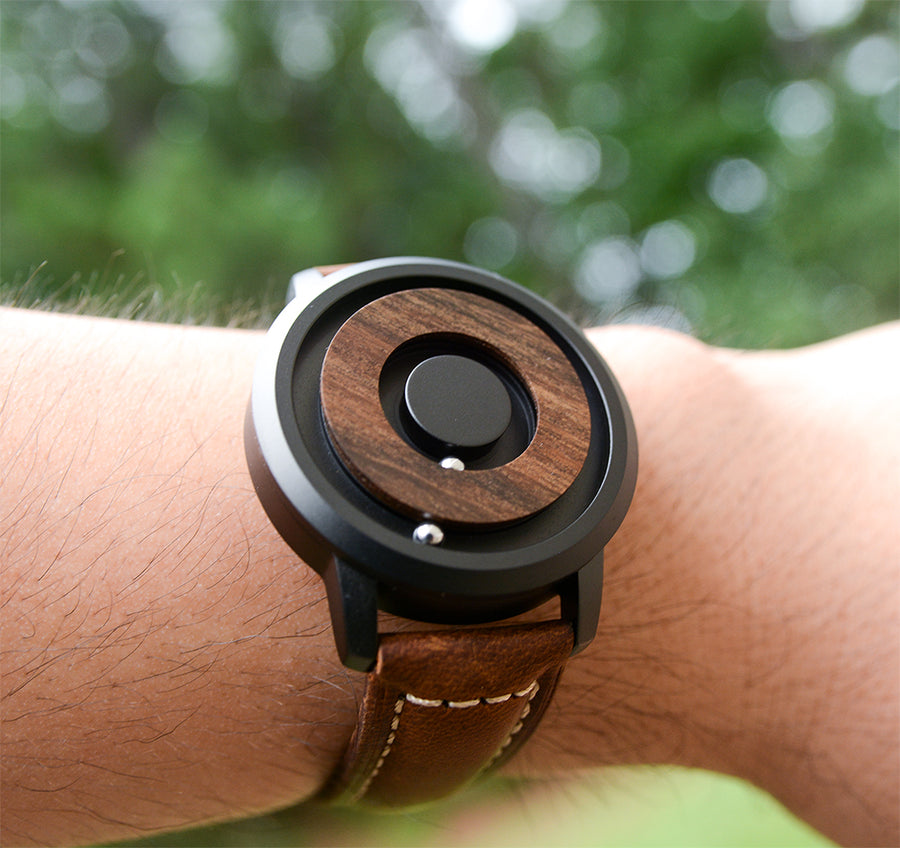 Dial Less Watch Watches For Men: Cosmos Minimalist Wood Dial Magnetic Wooden Watch ...