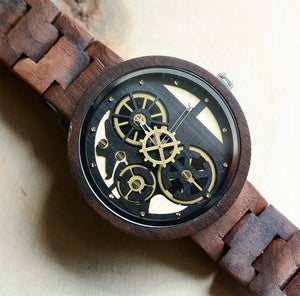 UXD Skeleton Wooden Watches
