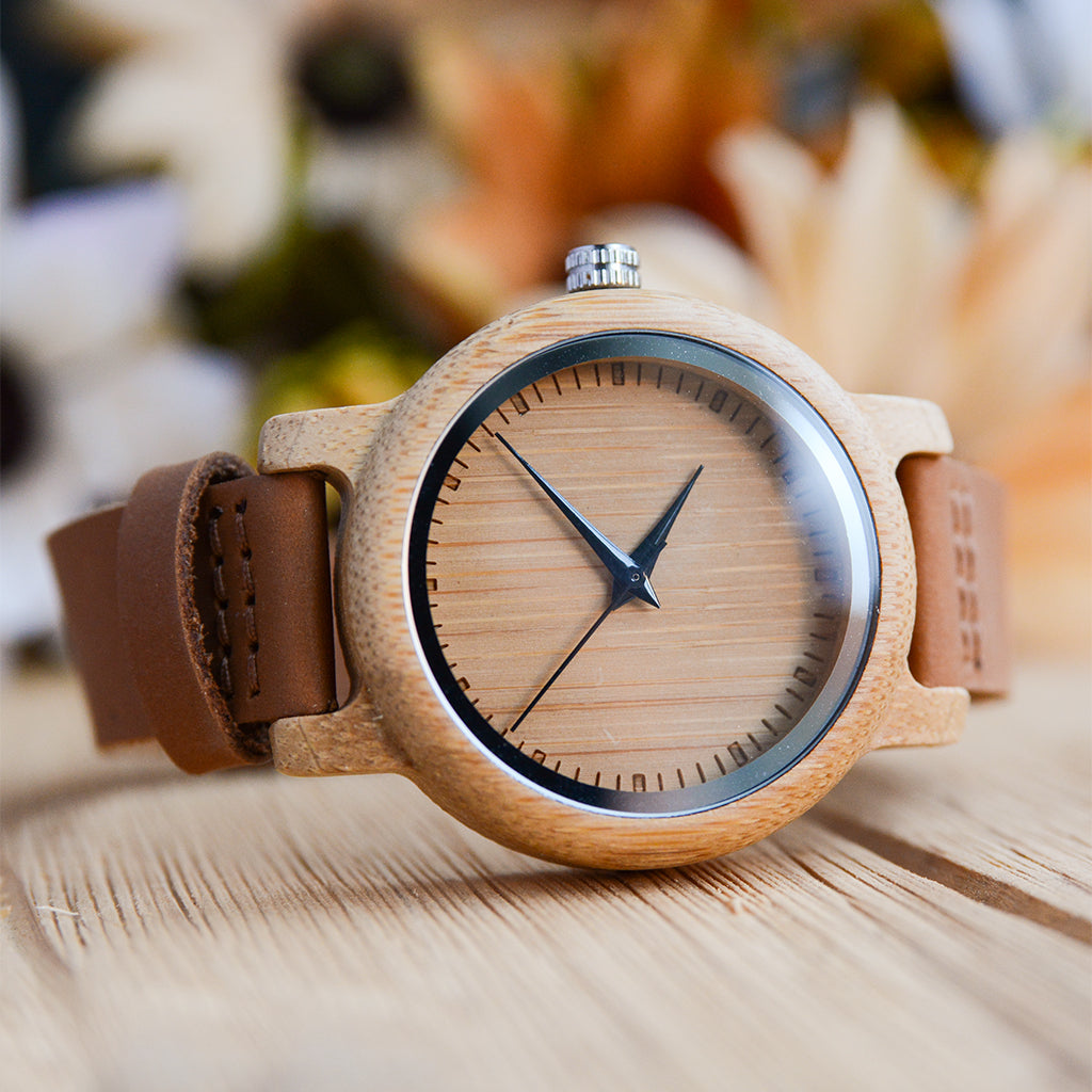 Minimalist Couple Wood Watches with Premium Leather Straps – Urban