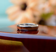 4mm Tungsten Wedding Ring Domed with Real Koa Wood Inlay